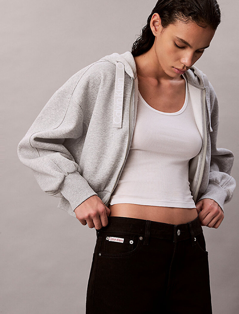 Calvin Klein Siyah Renkli Kadın Sig 90s Straight Soft Jean Pantolon