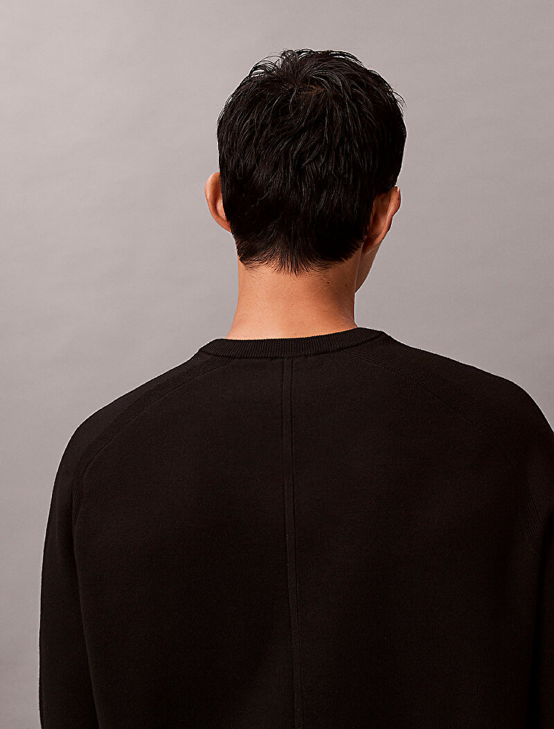 Calvin Klein Siyah Renkli Erkek Snowy Tech Knit Kazak