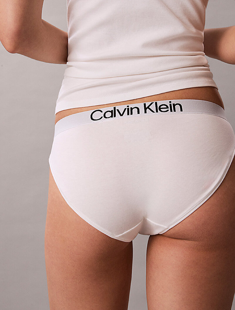 Calvin Klein Beyaz Renkli Kadın Bikini Külot