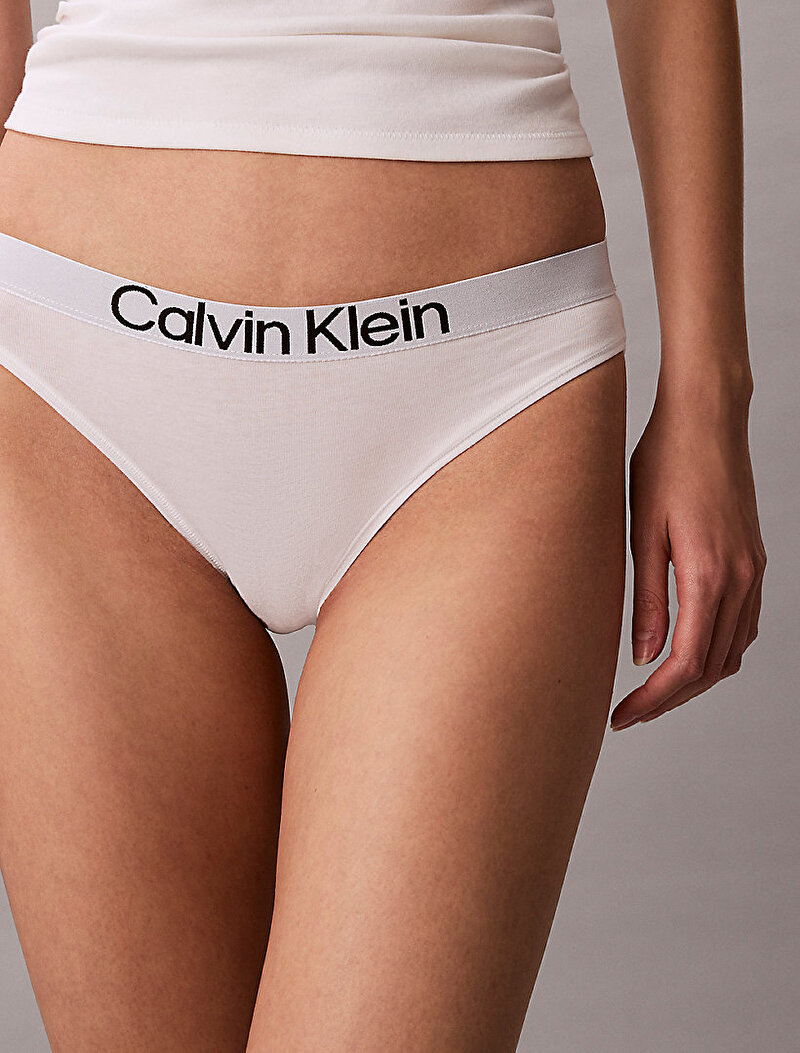Calvin Klein Beyaz Renkli Kadın Bikini Külot