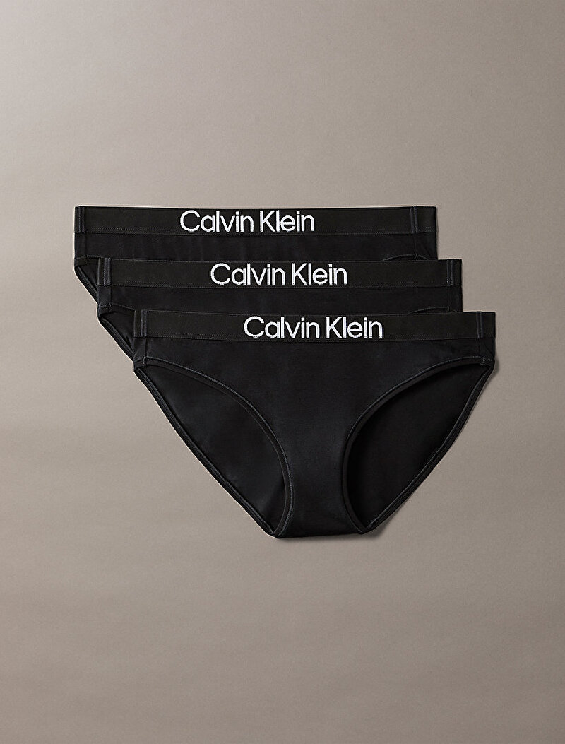 Calvin Klein Siyah Renkli Kadın 3'lü Paket Bikini Külot