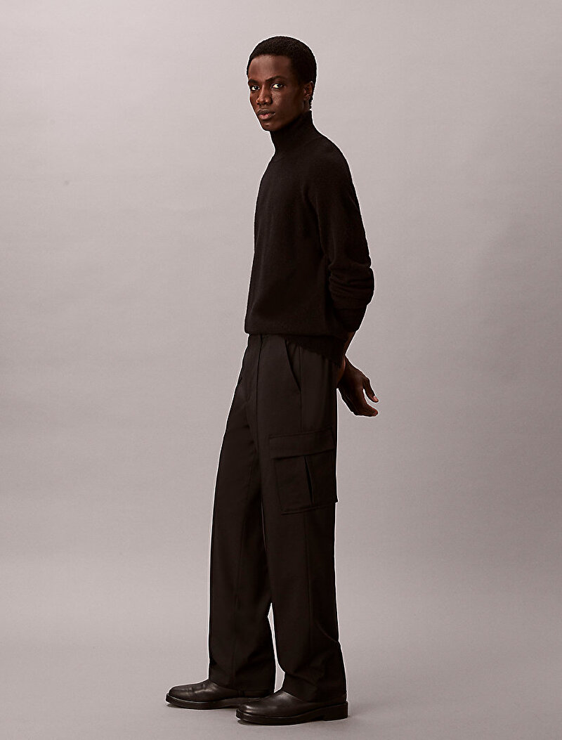 Calvin Klein Siyah Renkli Erkek Straight Bengaline Pantolon