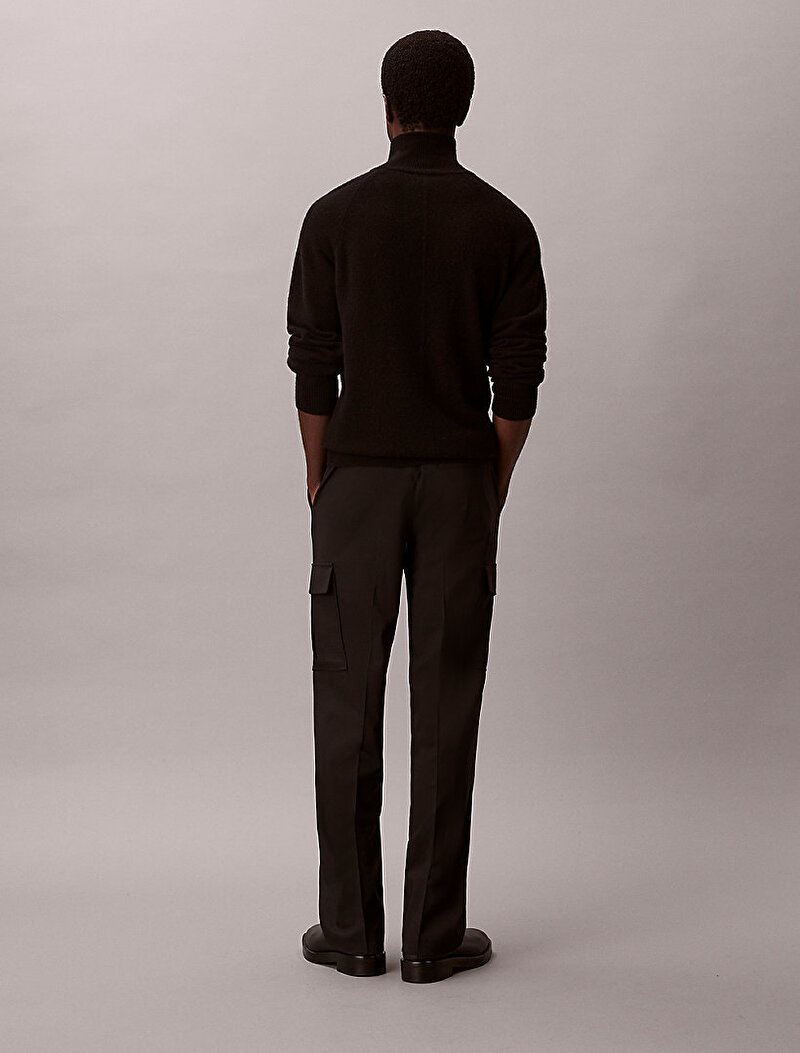 Calvin Klein Siyah Renkli Erkek Straight Bengaline Pantolon