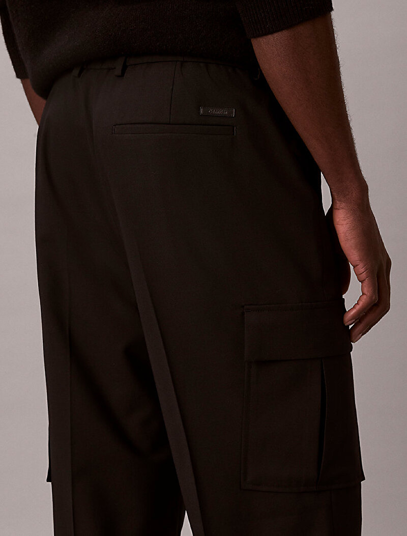 Calvin Klein Siyah Renkli Erkek Straight Bengaline Pantolon