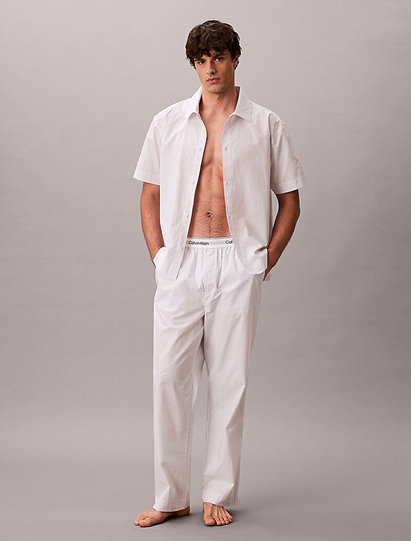 Calvin Klein Beyaz Renkli Erkek Pijama Altı