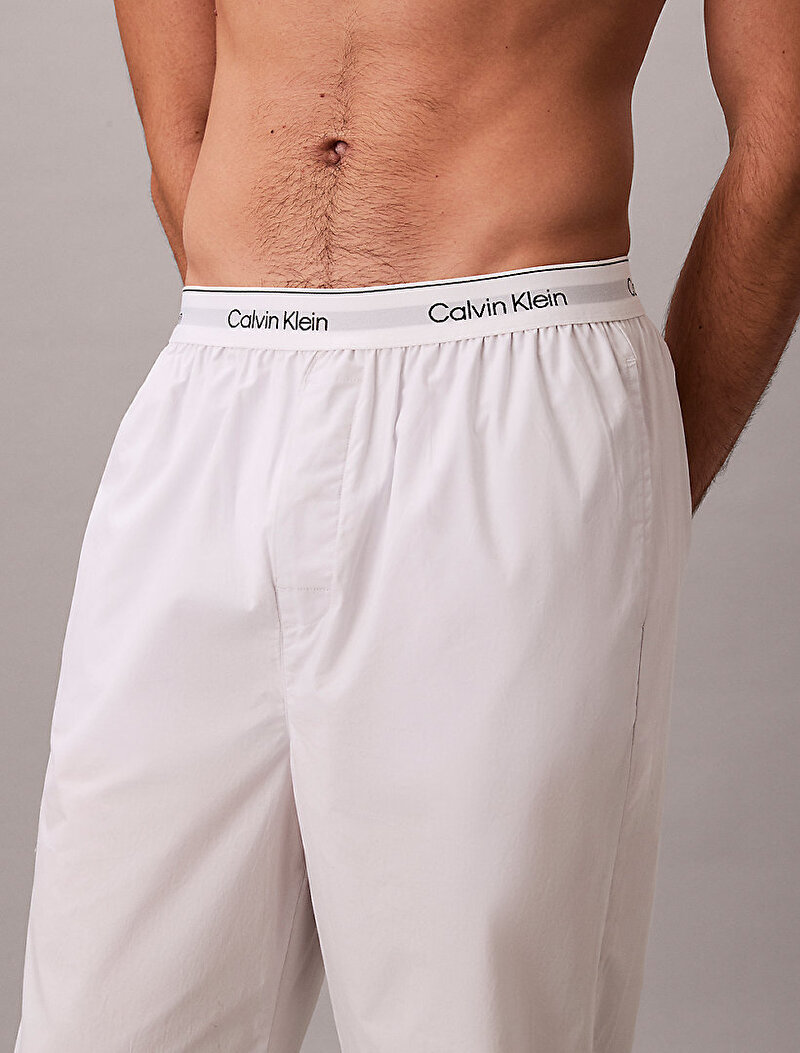 Calvin Klein Beyaz Renkli Erkek Pijama Altı
