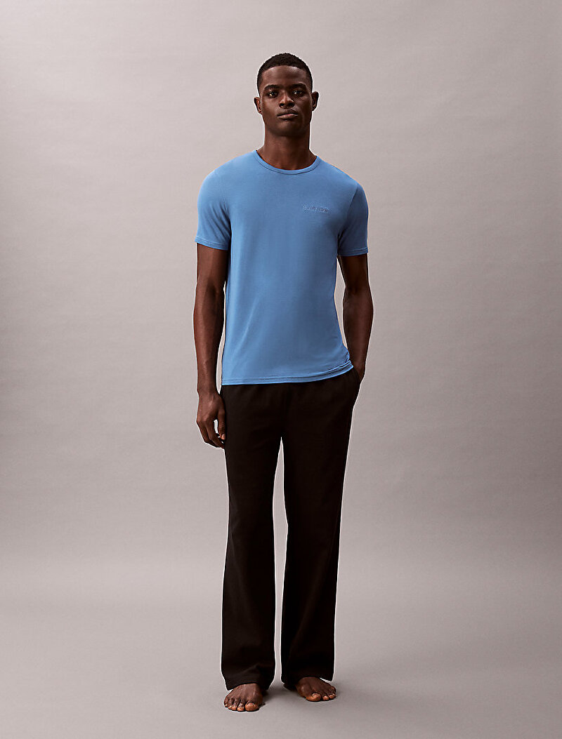 Calvin Klein Mavi Renkli Erkek Modal Crew Neck Pijama Üstü