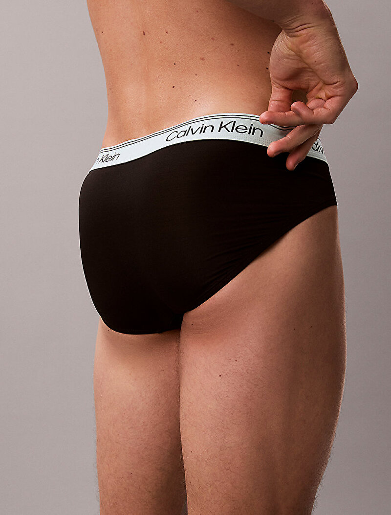 Calvin Klein Siyah Renkli Erkek 3'lü Paket Hip Brief Slip