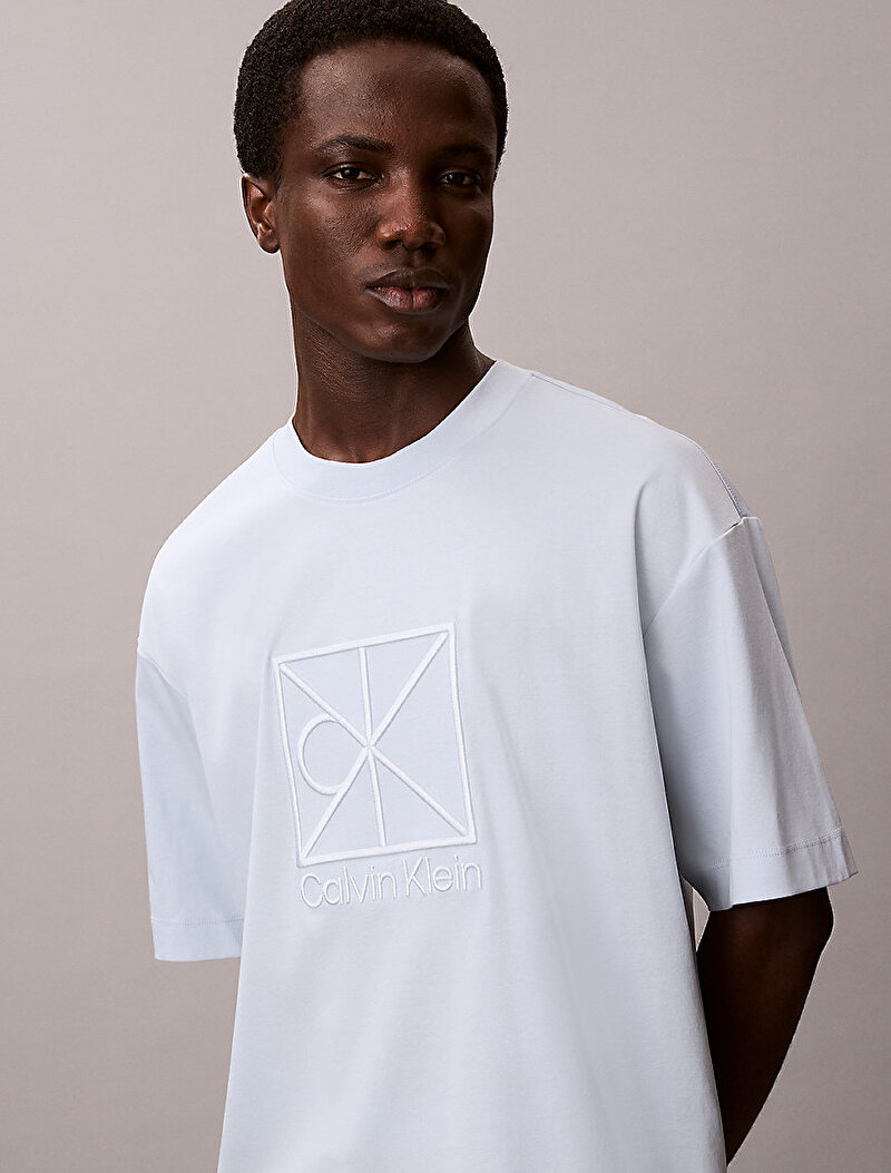 Calvin Klein Beyaz Renkli Erkek Relaxed Premium T-shirt