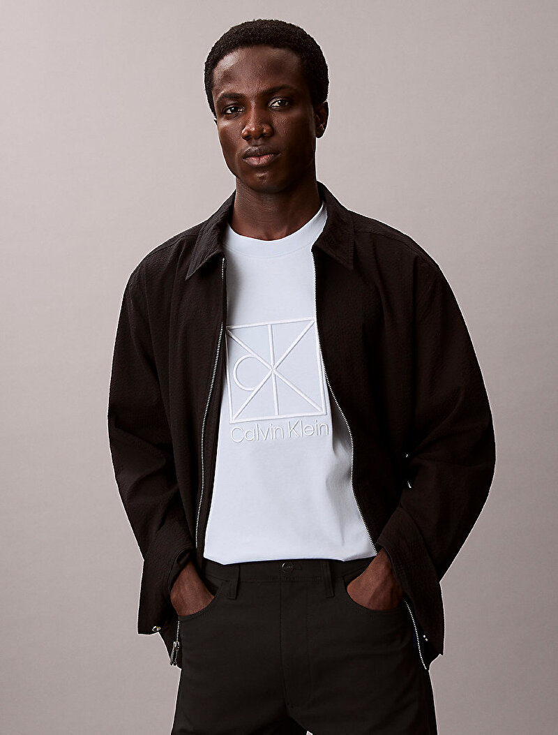 Calvin Klein Beyaz Renkli Erkek Relaxed Premium T-shirt