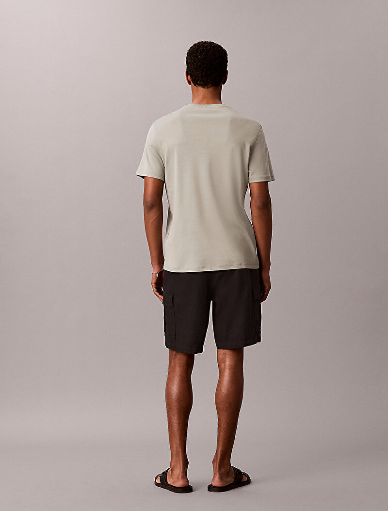 Calvin Klein Gri Renkli Erkek Supima Chest T-shirt