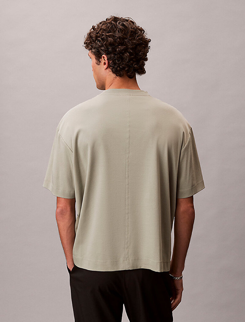 Calvin Klein Haki Renkli Erkek Relaxed Premium T-shirt
