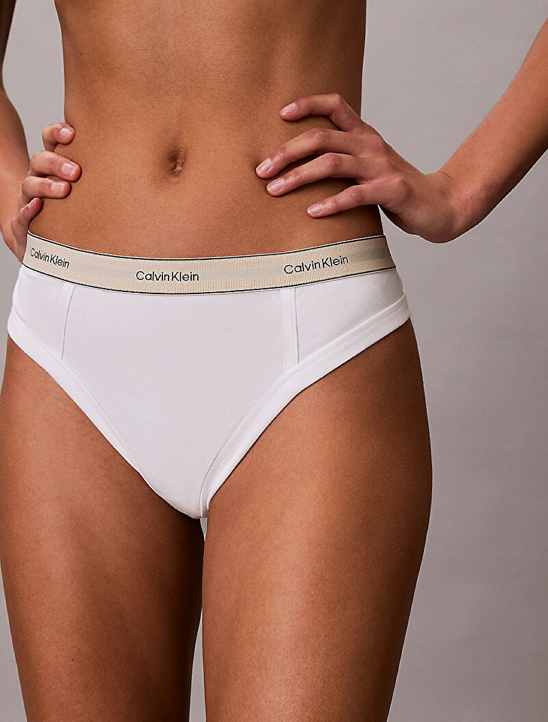 Calvin Klein Beyaz Renkli Kadın Tanga
