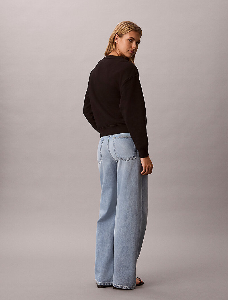 Calvin Klein Siyah Renkli Kadın CK Foil Crew Sweatshirt