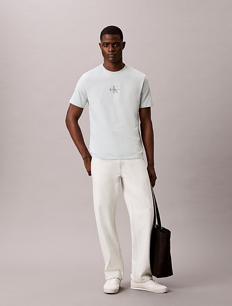 Erkek 30s Micro Monologo T-shirt