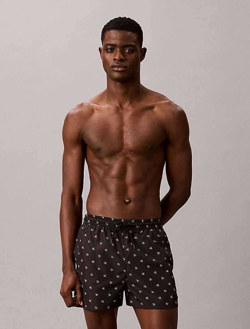Calvin Klein Siyah Renkli Erkek Kısa Drawstring Deniz Şortu