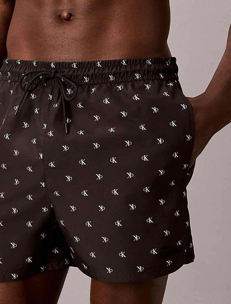 Calvin Klein Siyah Renkli Erkek Kısa Drawstring Deniz Şortu