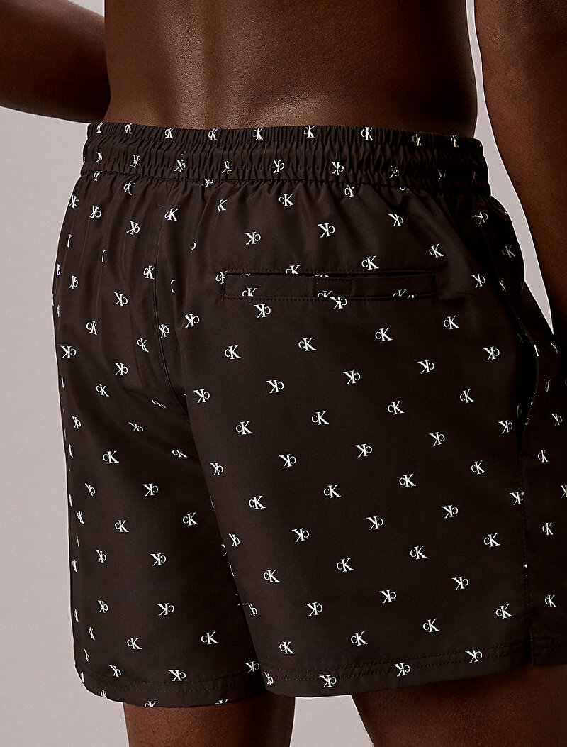 Calvin Klein Siyah Renkli Erkek Kısa Drawstring Deniz Şortu