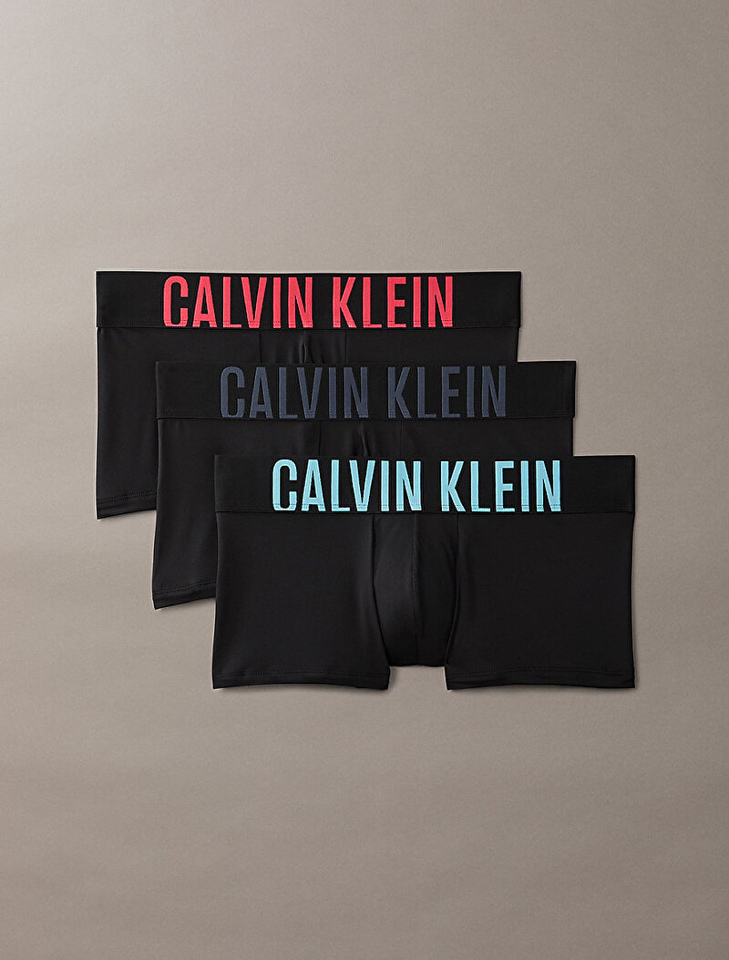 Calvin Klein Siyah Renkli Erkek 3'lü Paket Low Rise Trunk Boxer