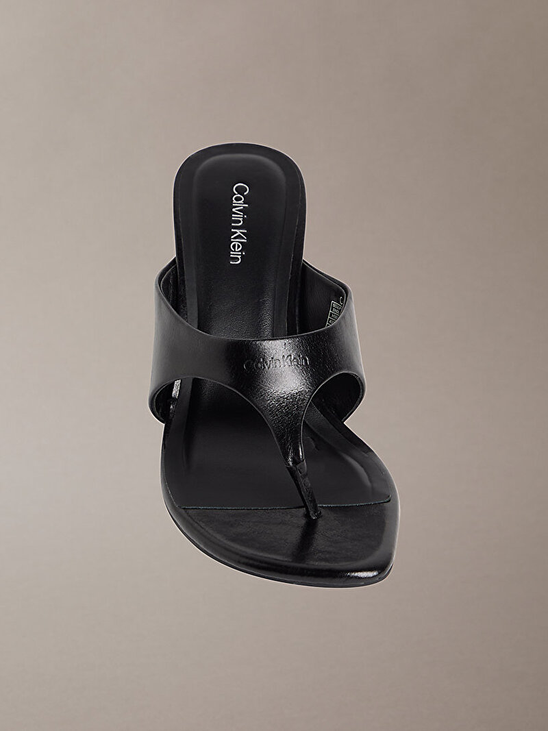 Calvin Klein Siyah Renkli Kadın Sculpt Knit Topuklu Terlik