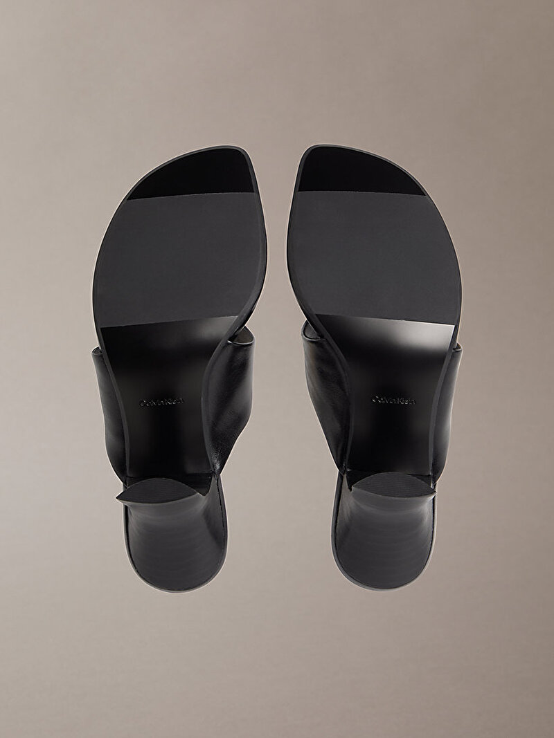 Calvin Klein Siyah Renkli Kadın Sculpt Knit Topuklu Terlik