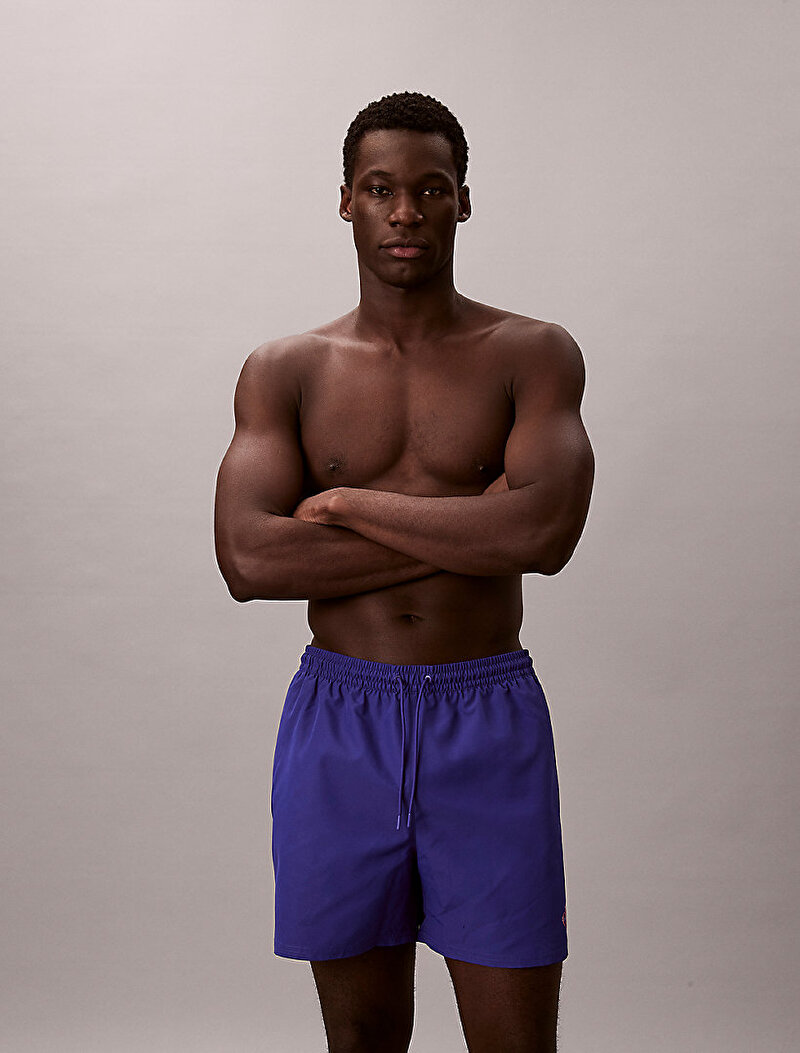 Calvin Klein Lacivert Renkli Erkek Medium Drawstring Deniz Şortu