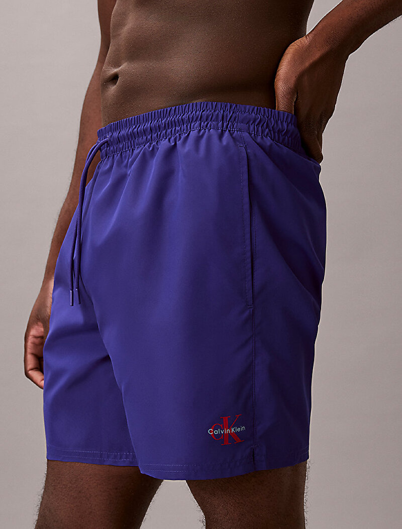 Calvin Klein Lacivert Renkli Erkek Medium Drawstring Deniz Şortu