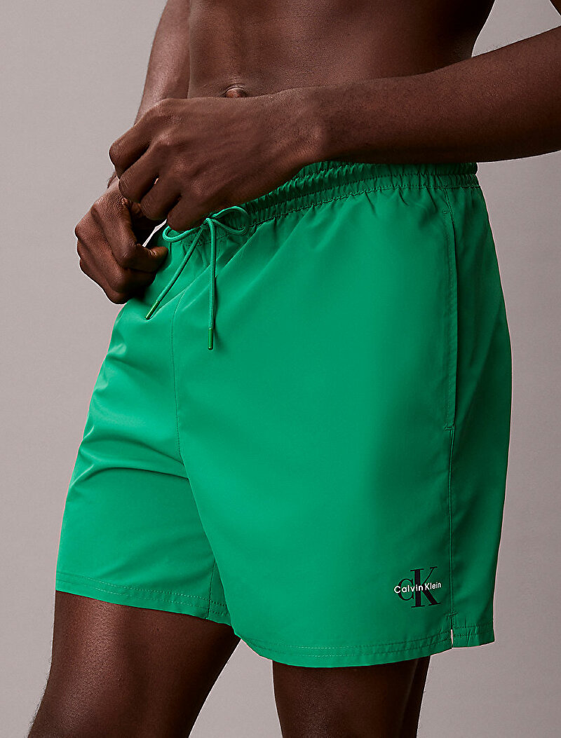 Calvin Klein Yeşil Renkli Erkek Medium Drawstring Deniz Şortu