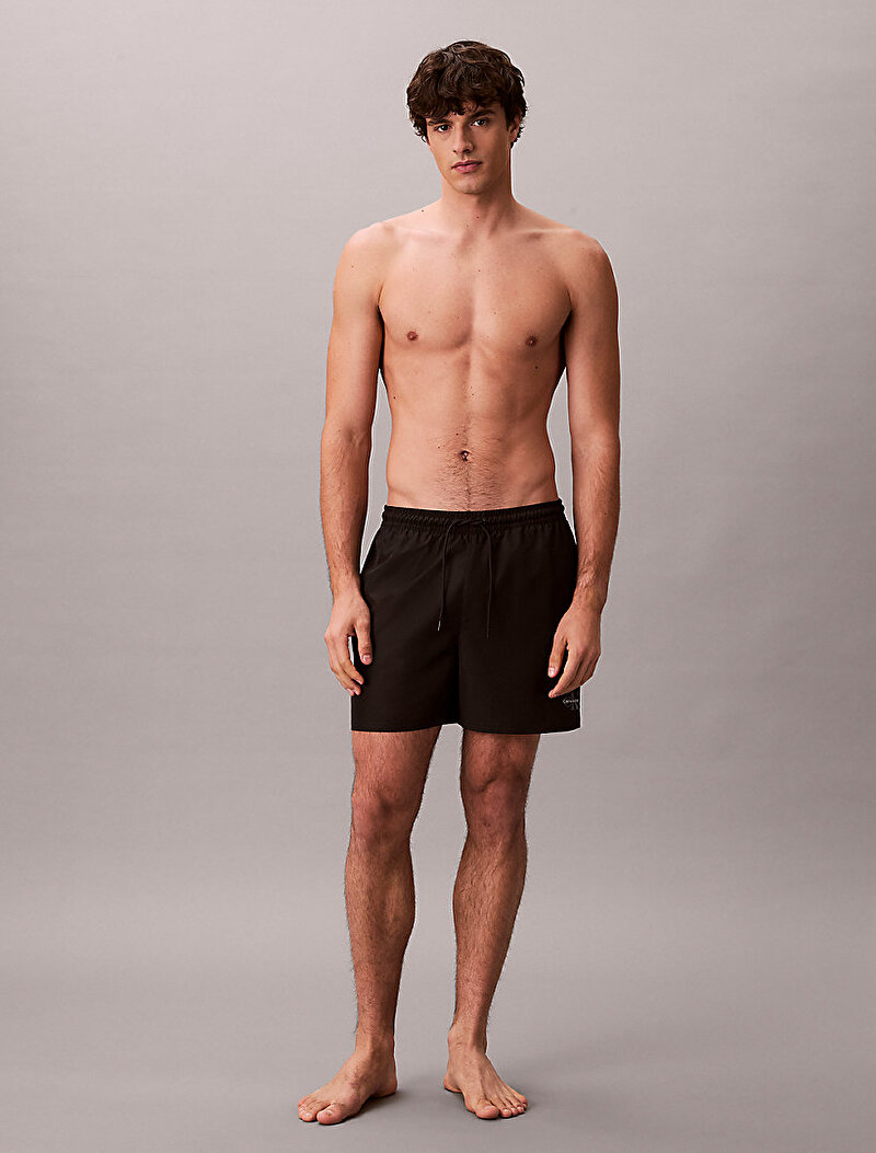 Calvin Klein Siyah Renkli Erkek Medium Drawstring Deniz Şortu