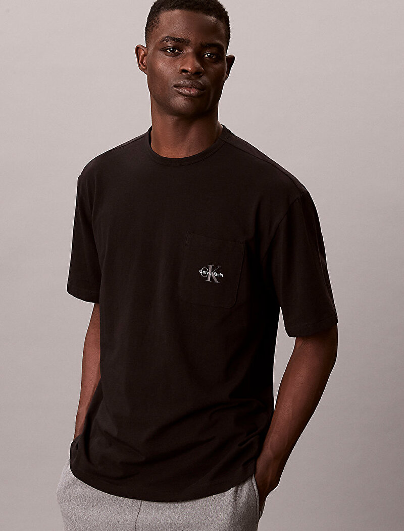 Calvin Klein Siyah Renkli Erkek Monogram T-shirt
