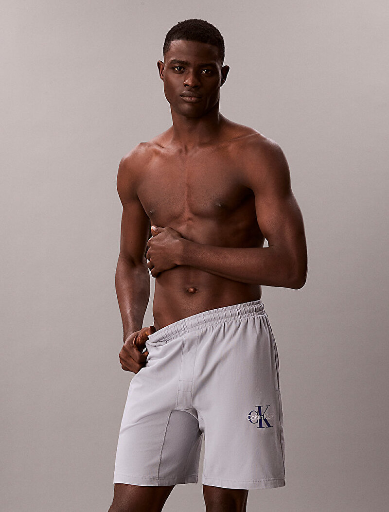 Calvin Klein Gri Renkli Erkek Monogram Pijama Altı