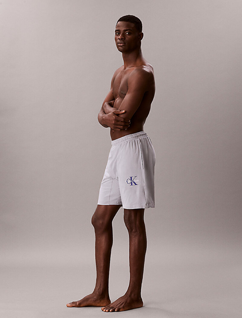 Calvin Klein Gri Renkli Erkek Monogram Pijama Altı