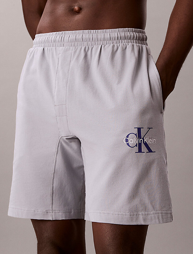 Calvin Klein Gri Renkli Erkek Monogram Pijama Altı