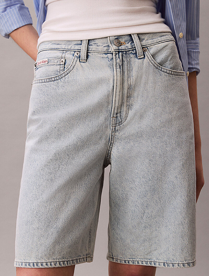 Calvin Klein Mavi Renkli Kadın The Bermuda Şort