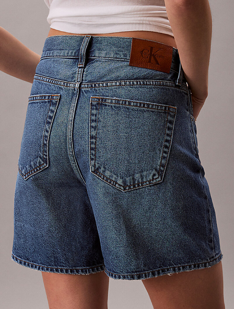 Calvin Klein Mavi Renkli Kadın High Rise A-line Şort