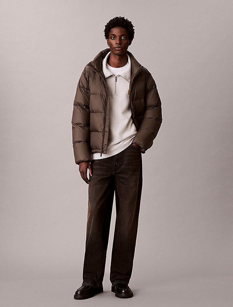 Calvin Klein Beyaz Renkli Erkek Brushed Sweatshirt