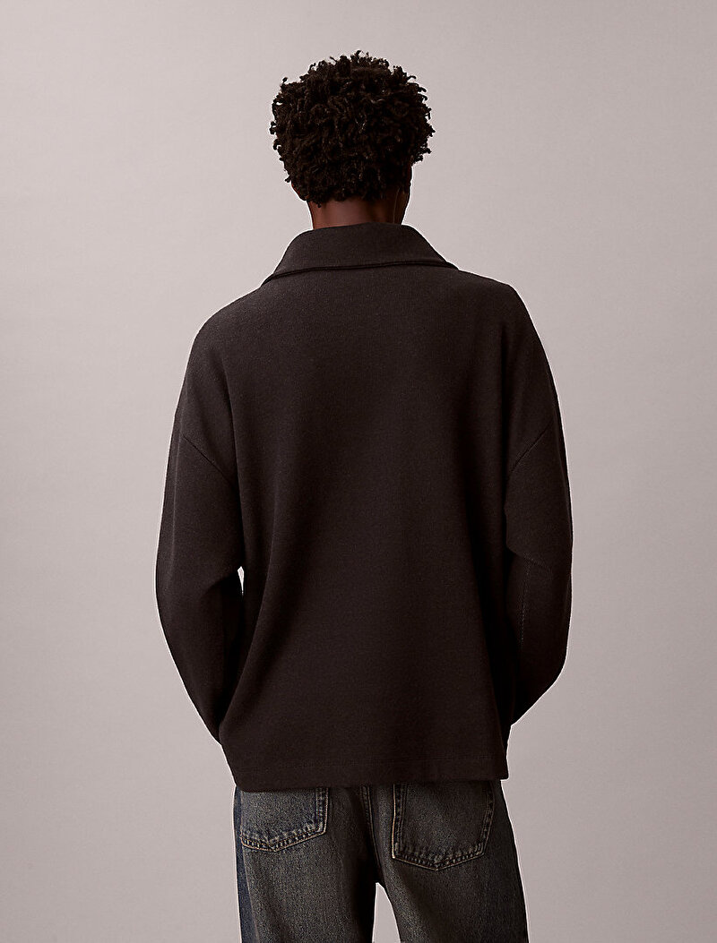 Calvin Klein Siyah Renkli Erkek Brushed Sweatshirt