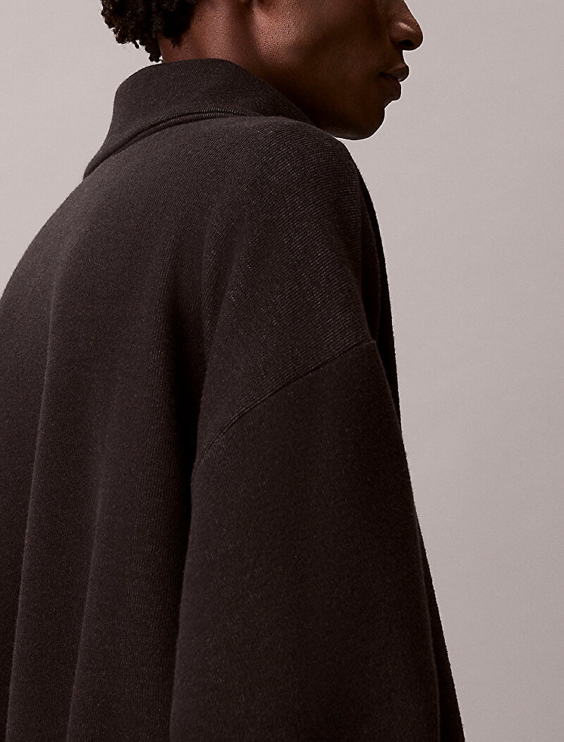 Calvin Klein Siyah Renkli Erkek Brushed Sweatshirt