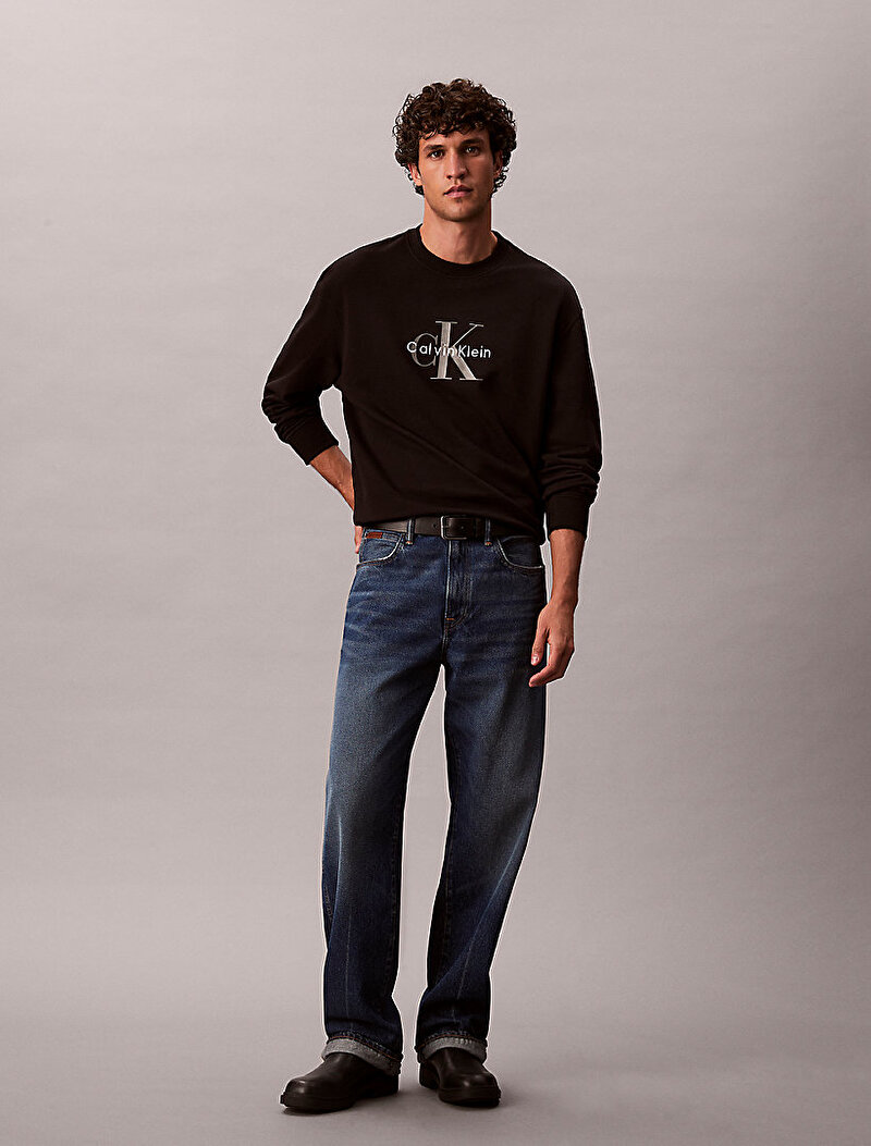 Calvin Klein Siyah Renkli Erkek 350 Try Monologo Sweatshirt