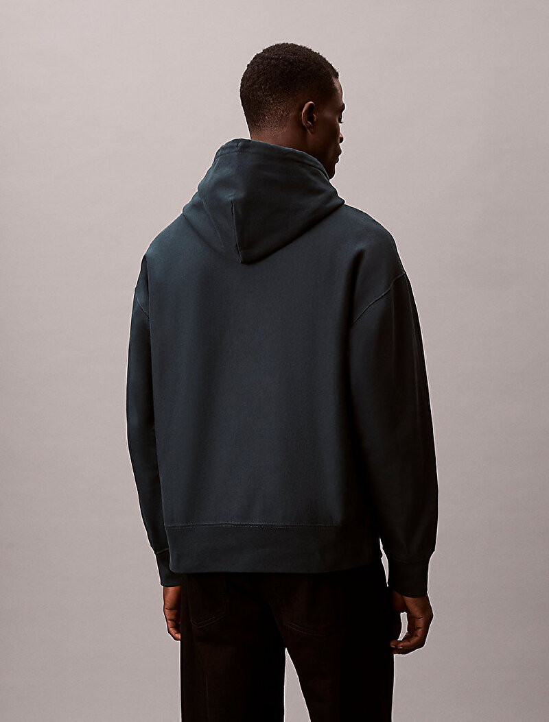 Calvin Klein Lacivert Renkli Erkek Premium Fleece Sweatshirt