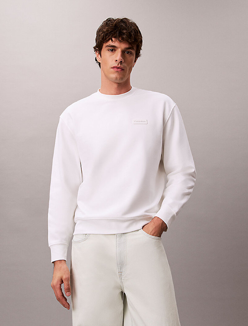 Calvin Klein Beyaz Renkli Erkek 350 Terry Sweatshirt