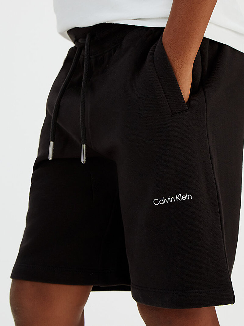 Calvin Klein Siyah Renkli Çocuk Unisex Logo Şort