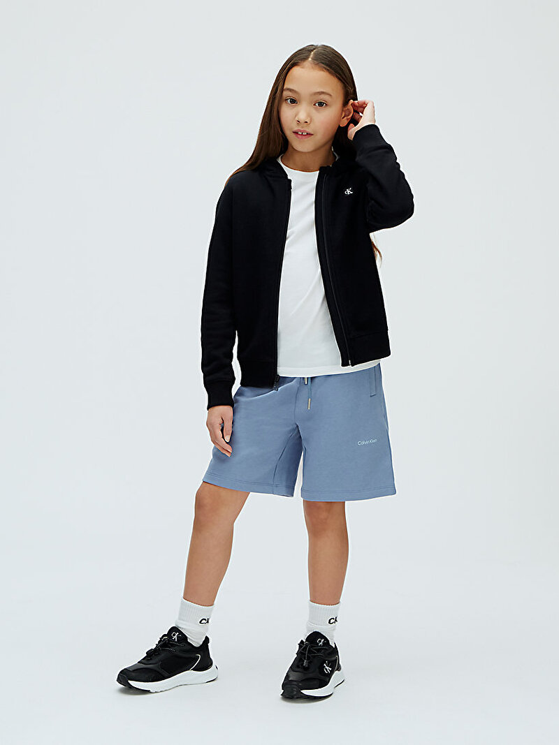 Calvin Klein Mavi Renkli Çocuk Unisex Logo Şort