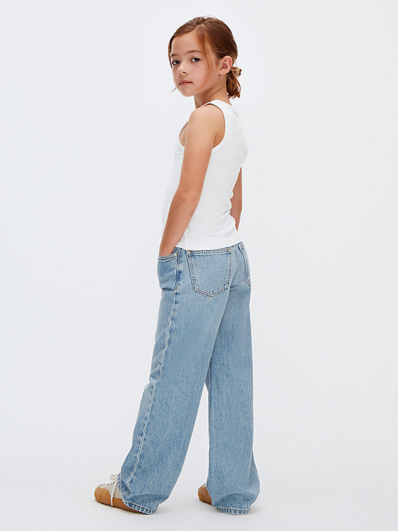 Calvin Klein Beyaz Renkli Kız Çocuk CK Logo Tank Top