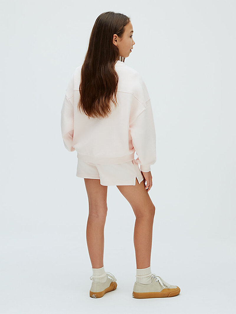 Calvin Klein Pembe Renkli Kız Çocuk CK Logo Knit Şort