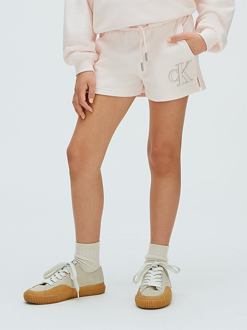 Calvin Klein Pembe Renkli Kız Çocuk CK Logo Knit Şort