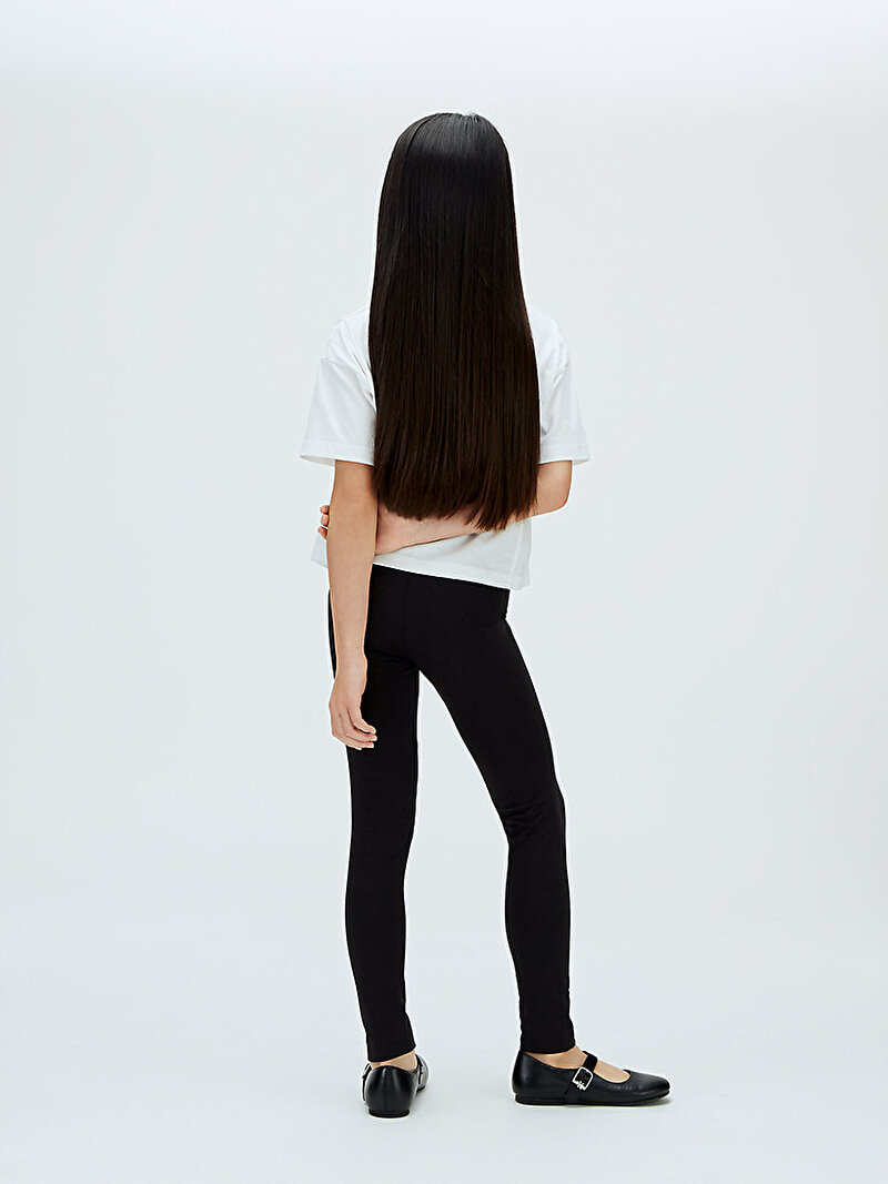 Calvin Klein Siyah Renkli Kız Çocuk CK Logo Tayt