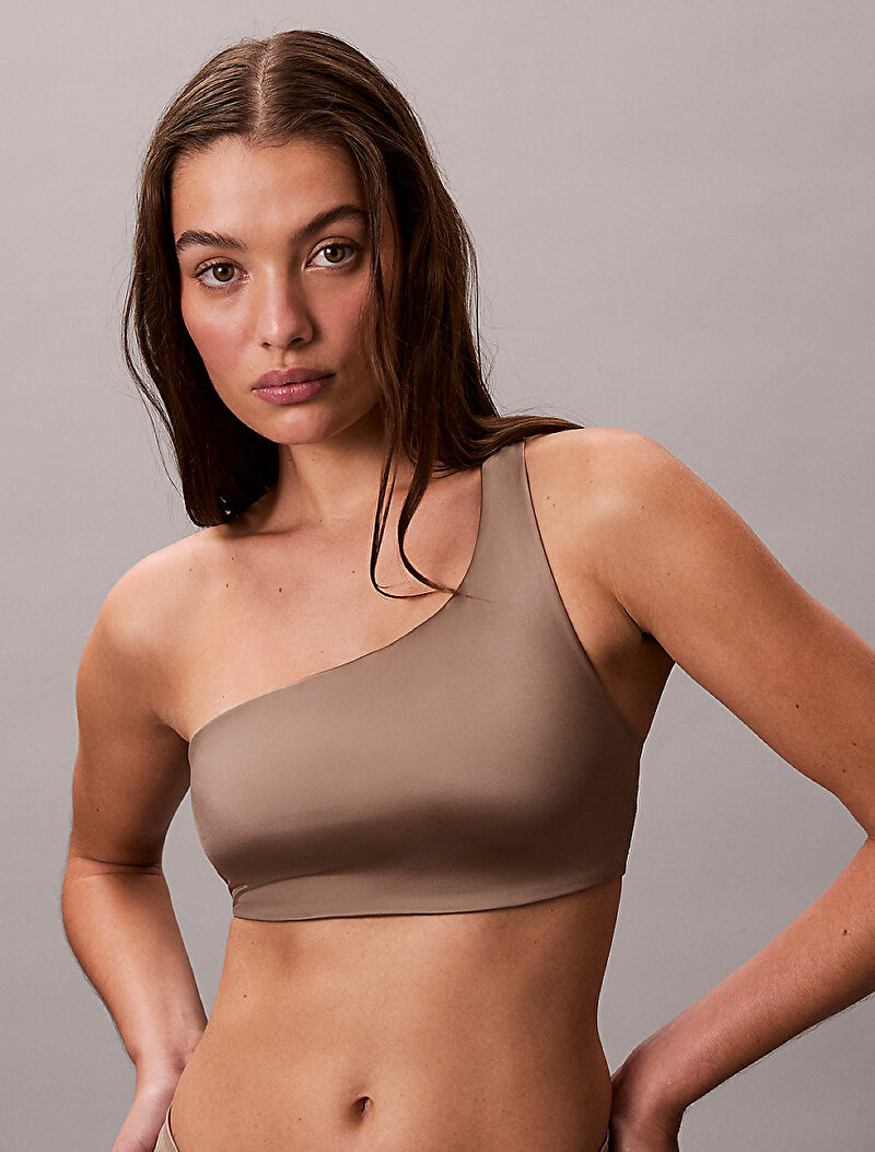 Calvin Klein Kahverengi Renkli Kadın Tek Omuz Bikini Üstü