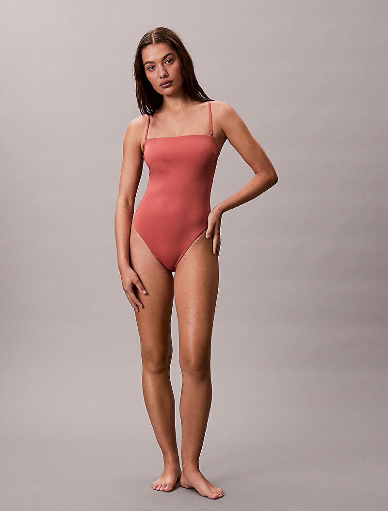 Calvin Klein Pembe Renkli Kadın Straplez Mayo