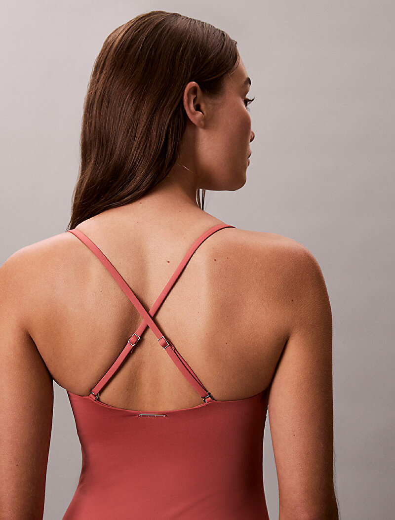 Calvin Klein Pembe Renkli Kadın Straplez Mayo